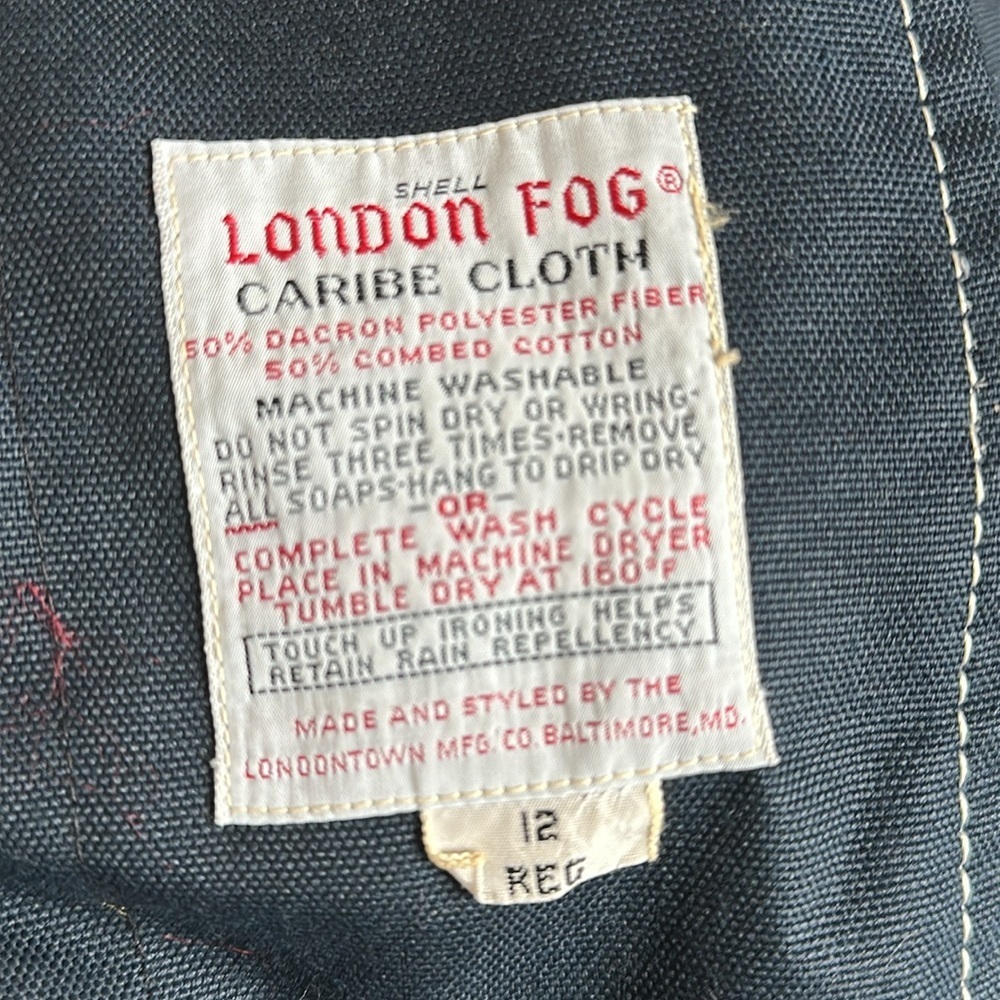 London Fog Vintage Style Classic Blue Double-Breasted Women's Coat, Women’s 12 - Picture 2 of 7